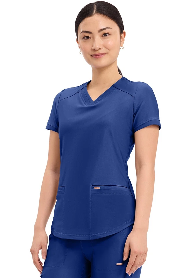 Cherokee Scrubs Form V Neck Top CK840 GAB Galaxy Blue Free Shipping - Image 4 of 4