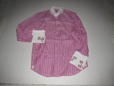 Robert Graham Long Sleeve Flip Cuff Dress Shirt Size 43/17 Casual Formal