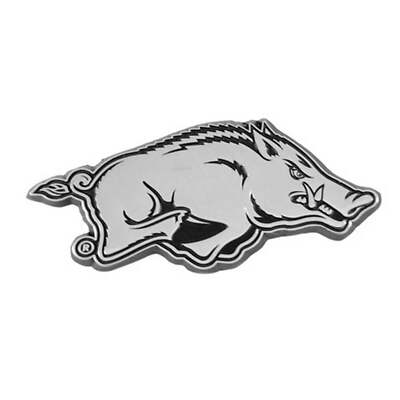 Arkansas Razorbacks Official NCAA Solid Metal Chrome Team Logo Auto ...