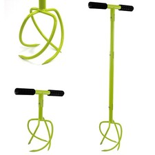 35" Long Handle Garden Twist Tiller, Manual Twist Gardening Cultivator Rotavator