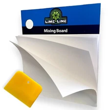 LiME LiNE Disposable Mixing Board with Bonus Bondo Spreader - 100 Sheets