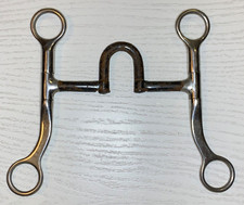 SS Western Horse Correction Bit, 2" Port, 5" Sweet Iron w/ Copper Inlay Mouth