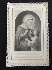 Knife / pious image Letaille / Boumard 689 Holy card 19th century 