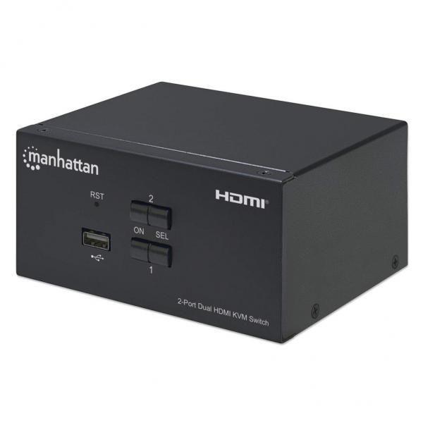 Manhattan Switch KVM HDMI 2 porte Doppio monitor