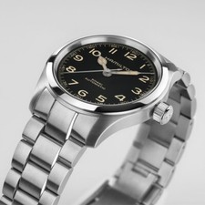 New Hamilton Khaki Field Murph 38MM Black Dial Steel Men's Watch H70405130 3