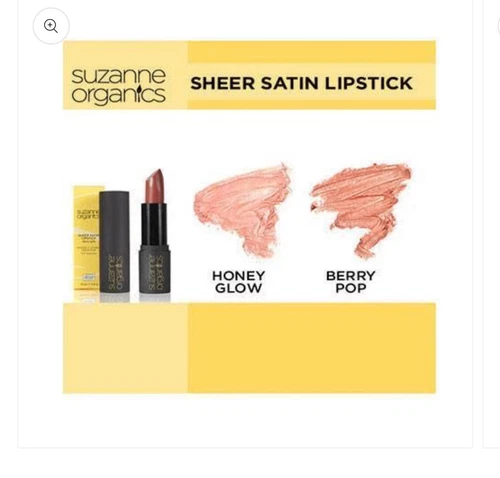 SUZANNE Organics Sheer Satin Lipstick & Natural Blushing Powder Set Honey Glow