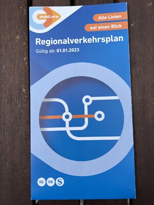 Regional-Verkehrsplan NRW Liniennetzplan Regionalbahn &  S-Bahn-Verkehr 2023 NEU