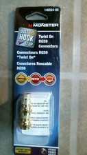 Monster Just Hook it 140554-00 Twist on RG59 Connectors, FREE SHIPPING