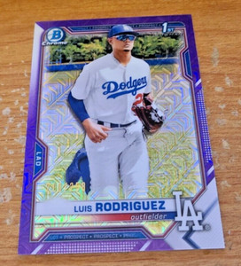 2021 Bowman Chrome Purple Refractor Parallel Luis Rodriguez BCP-196 210/250