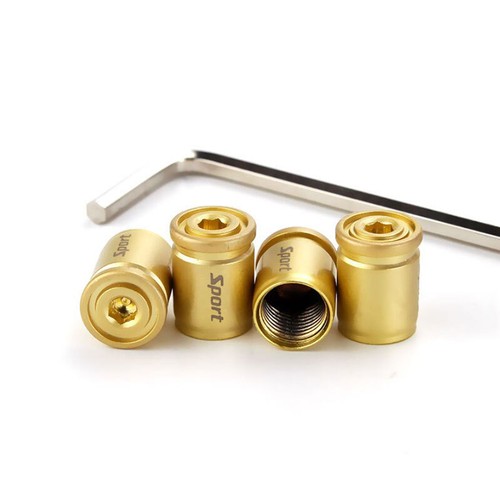 4x Titanium Anti-theft Car Tire Valve Cap Aluminum Sport Exterior Auto Air $i - Picture 7 of 15