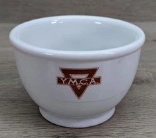 Vintage O.P. CO. Syracuse China  G-3   Y.M.C.A. Custard Cup 2.75” Tall