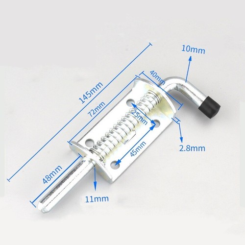 Spring Loaded Bolt Heavy Duty Gate Drop Door Latch 120mm 155mm 220mm Pin Lock - Picture 9 of 21