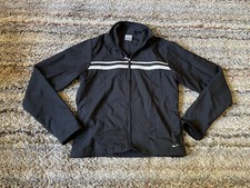 Vintage Nike Full Zip Jacket Black Active Lightweight Womens Medium M 8-10 LS