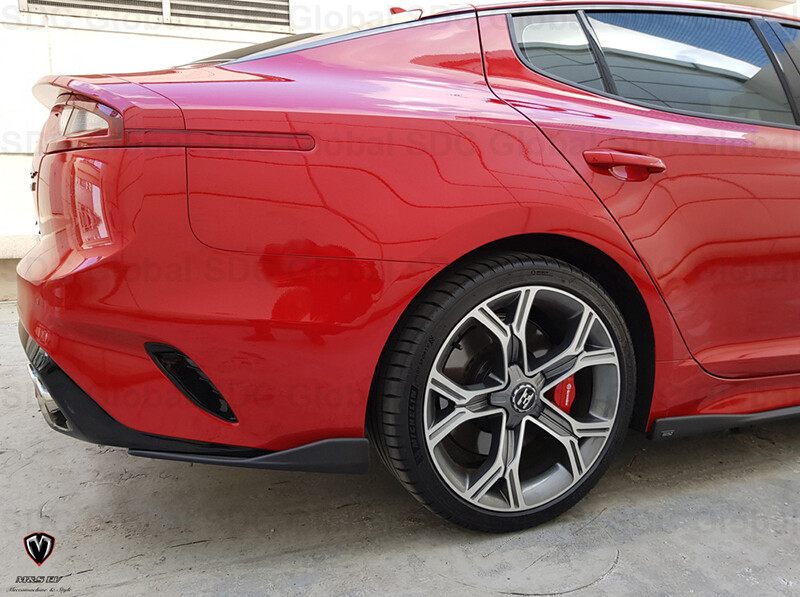 Image 41 - M&amp;amp;S Rear Wing Type Lip Spats [Matte Black] for Kia Stinger 2018~2021 *USA Stock*