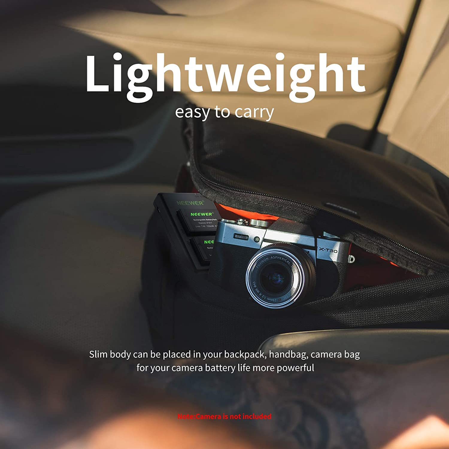 Neewer 2Pack LPE17 Replacement Battery and Dual USB Charger for Canon