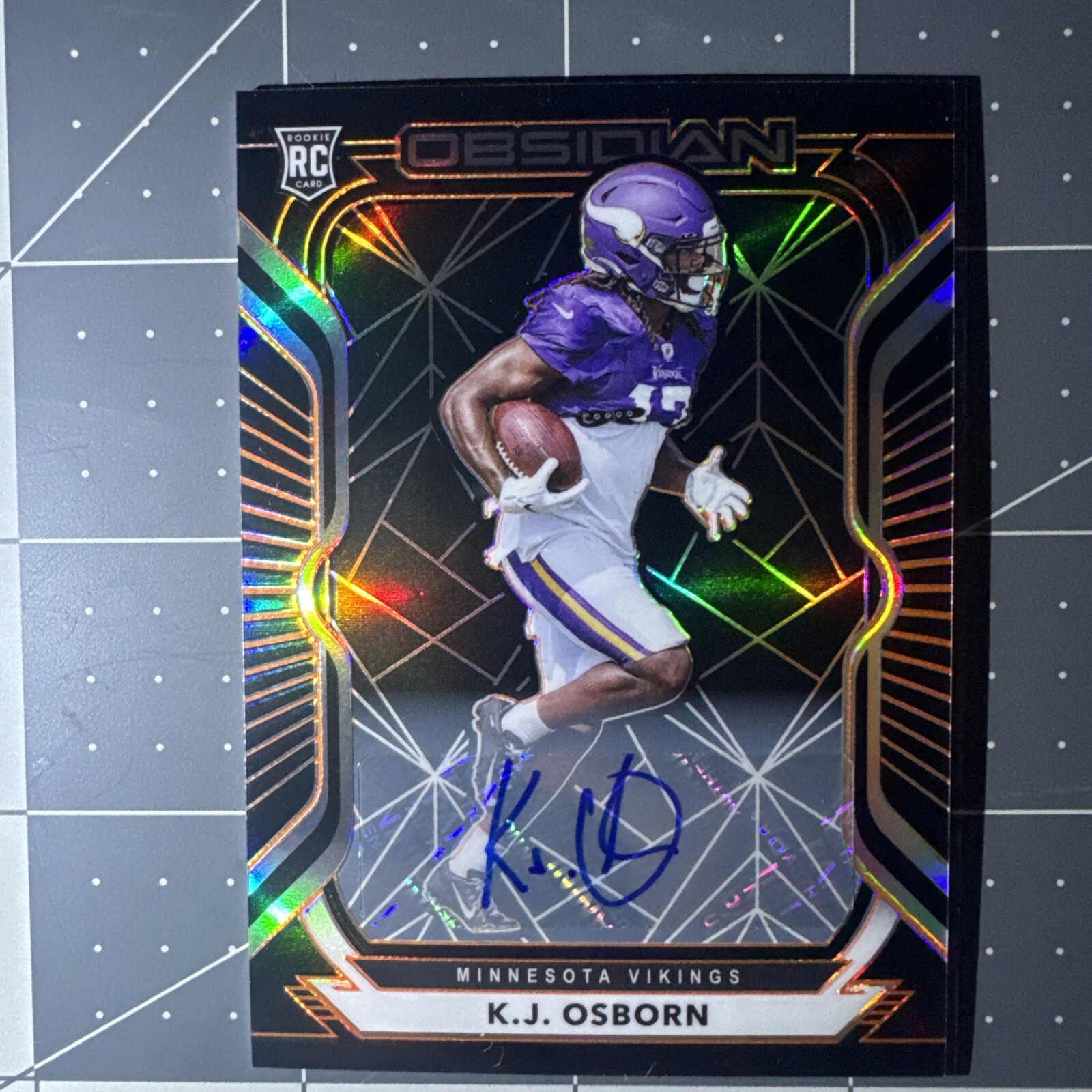 2020 Panini Obsidian Rookies Electric Etch Orange Autographs#195 K.J. Osborn /75