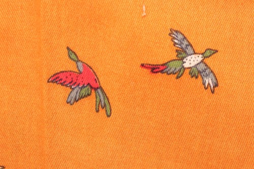 120"L x 44"W Cranston Crantex Fabric Flying Ducks Birds Dark Orange Background - Picture 6 of 8