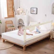 welspo 70 Inches Bed Rail for Toddlers Fold Down Safety Baby Bed Gu... Fast Ship