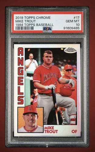 2019 Topps Chrome Mike Trout PSA 10 Gem Mint #84TC-17 1984 Refractor Insert