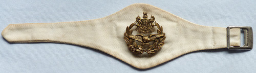 RARE WW2 BRITISH RAF WARRANT OFFICER'S TROPICAL WRISTBAND - Picture 1 of 5