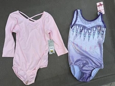 NEW LOT OF 2 Danskin and Unbranded Leotards Bodysuits Gymnastics Ballet  10-12