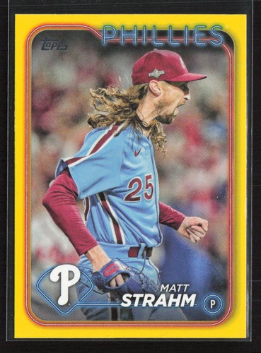 2024 Topps #528 Matt Strahm Yellow