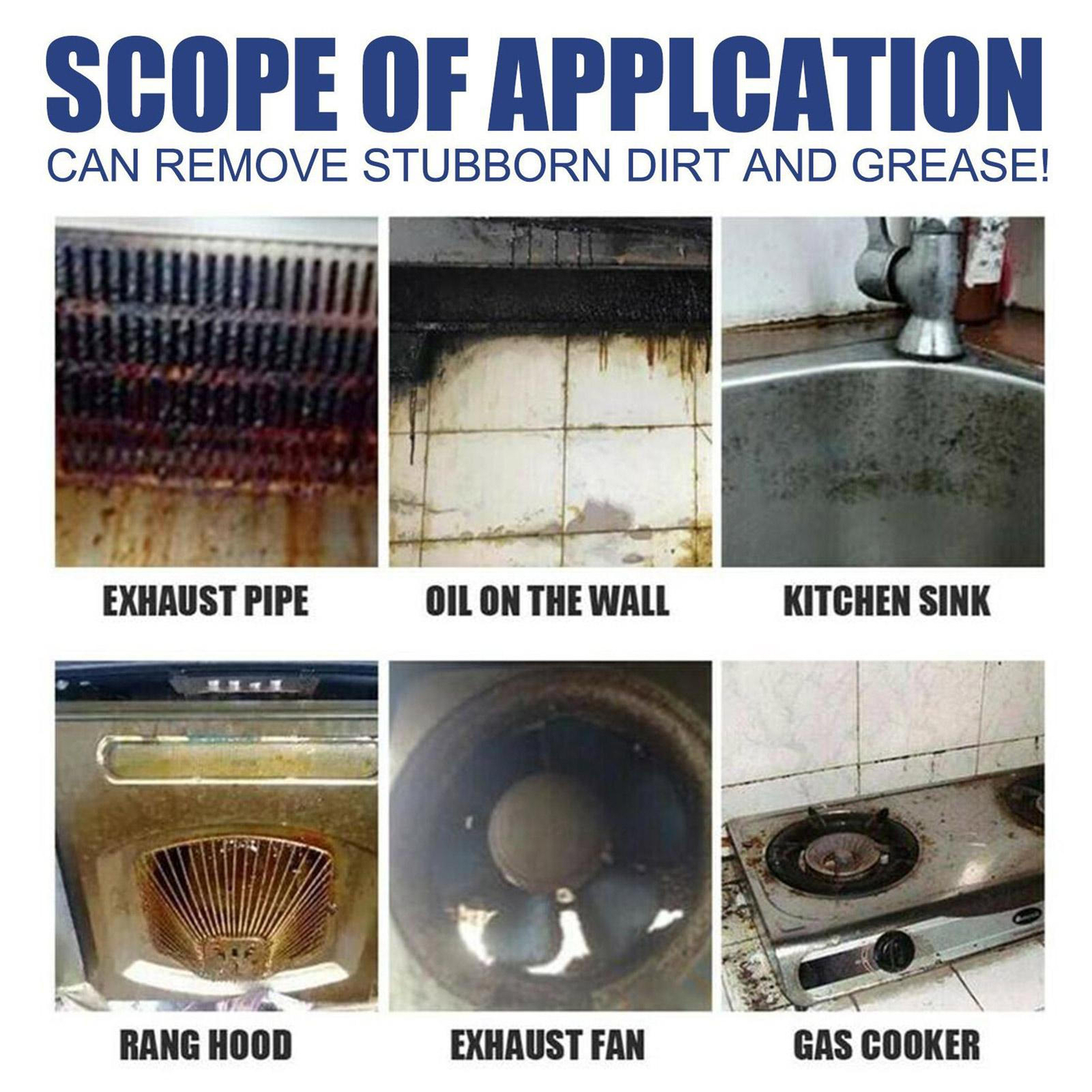 30/100ml Foaming Heavy Oil Stain Cleaner All Purpose Bubble Cleaner