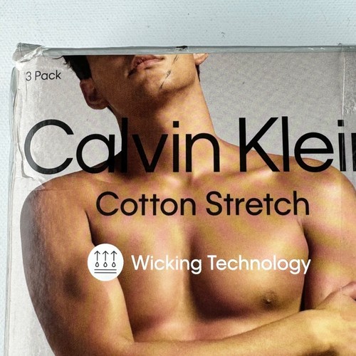 Calvin Klein Mens 3 Pack Cotton Stretch Boxer Briefs Size XL Solid Colors - Picture 2 of 9