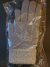Women's touch screen gloves Gray- New- Acrylic- warm knit design