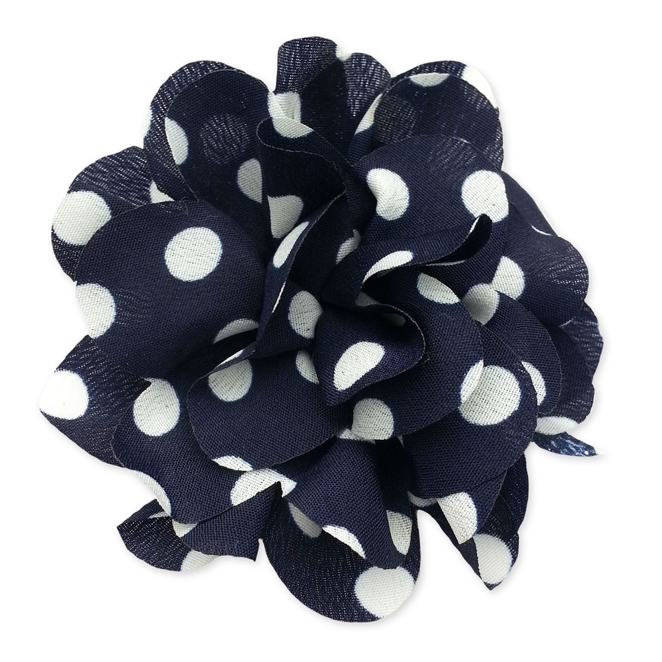 7cm Spotty Polka Dot Summery Pastel Flower Hair Clips Grip Accessory