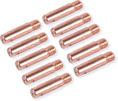 10x 0,8mm Ersatz Stromdüsen Kontaktröhrchen für MIG/ MAG Schweißgerät M6 x 25 mm