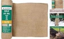 Burlap Fabric Roll - Multipurpose Natural Jute for Tree Plant 1.3ft x 30ft
