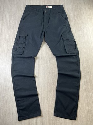 Wrangler Cargohose Herren 30x32 schwarz Regular Taper Stretch mehrere Taschen Utility