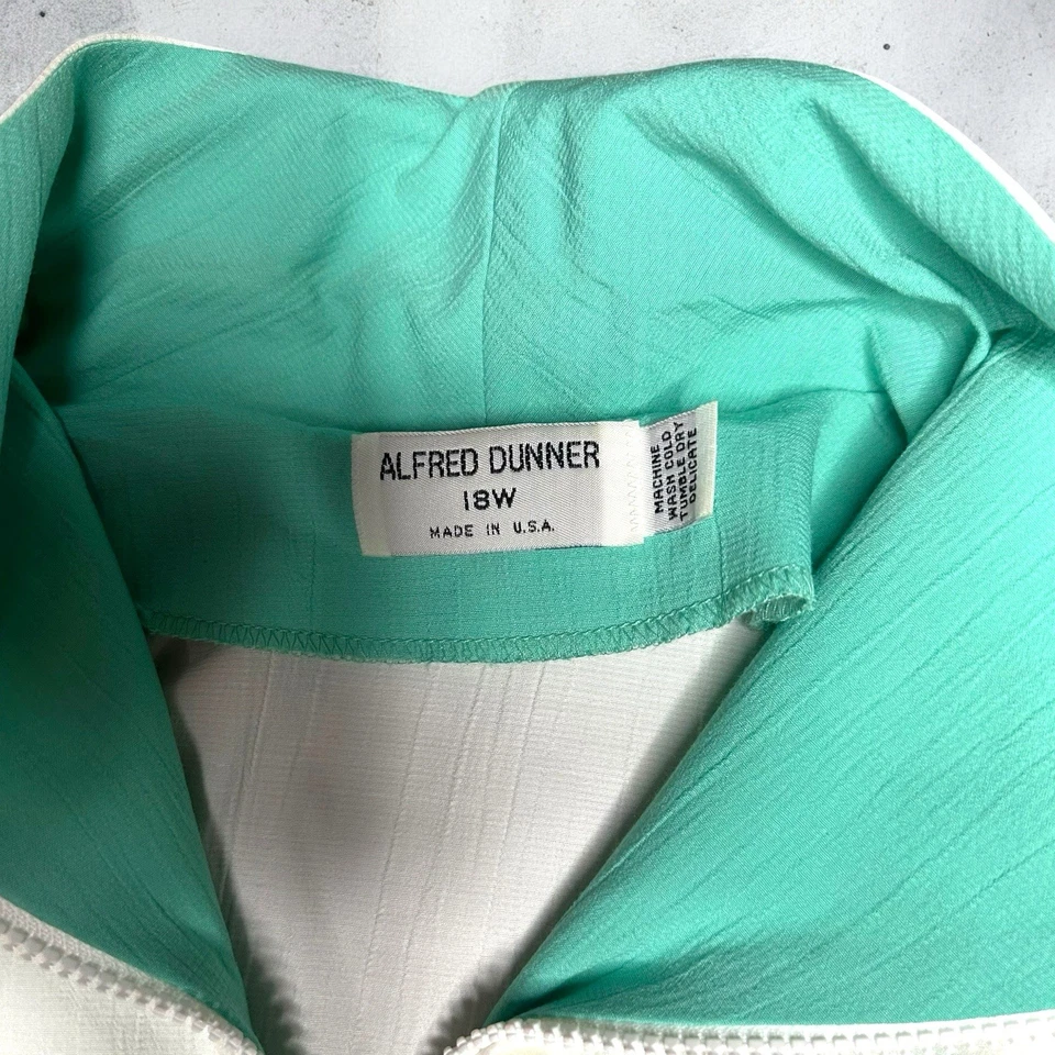 Chaqueta Cortavientos Vintage Alfred Dunner 18W Colorblock Pastel EE. UU. Cremallera Años 80 90 Foto 4 de 4