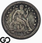 1853-O Seated Liberty Dime w/ Arrows, Better New Orleans Date