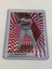 2021 Mosaic J.D. MARTINEZ Pink Swirl Prizm #'d 07/10 - RED SOX