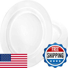 Lillian Tablesettings Premium Quality Heavyweight 10.25 Inch Plastic Plates