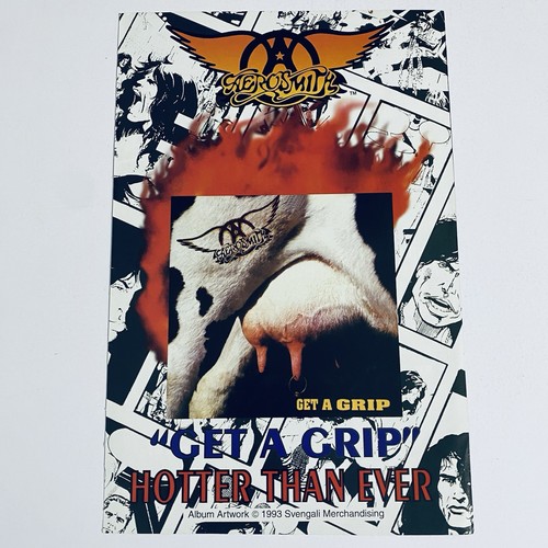 Aerosmith Get a Grip CD Promo Poster 1990s Rock Music Rare Print Ad + Free Post - Picture 2 of 5