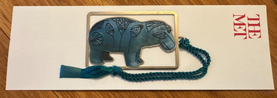 William Hippopotamus Bookmark Metropolitan Museum of Art Brass Hematite Last One