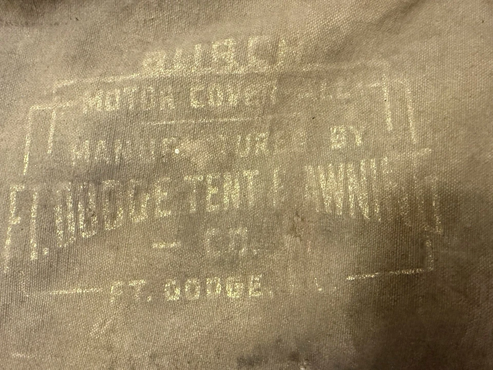 Vintage Outboard Motor Carrying Case 1950’s 60’s Ft. Dodge Tent & Awning Canvas - Image 4 of 4