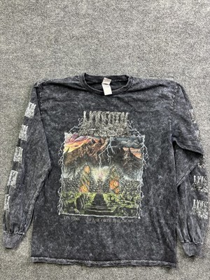 Colortone Shirt Mens Large Black Undeath Rise From The Grave Long Sleeve Graphic