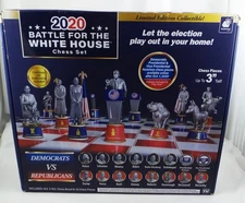 NEW SEALED 2020 Battle for the White House Chess Set ~ Chess Board & 32 Pieces