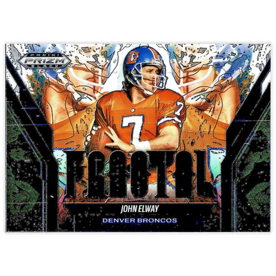 John Elway 2025 Panini Prizm Black #6 Fractal Denver Broncos