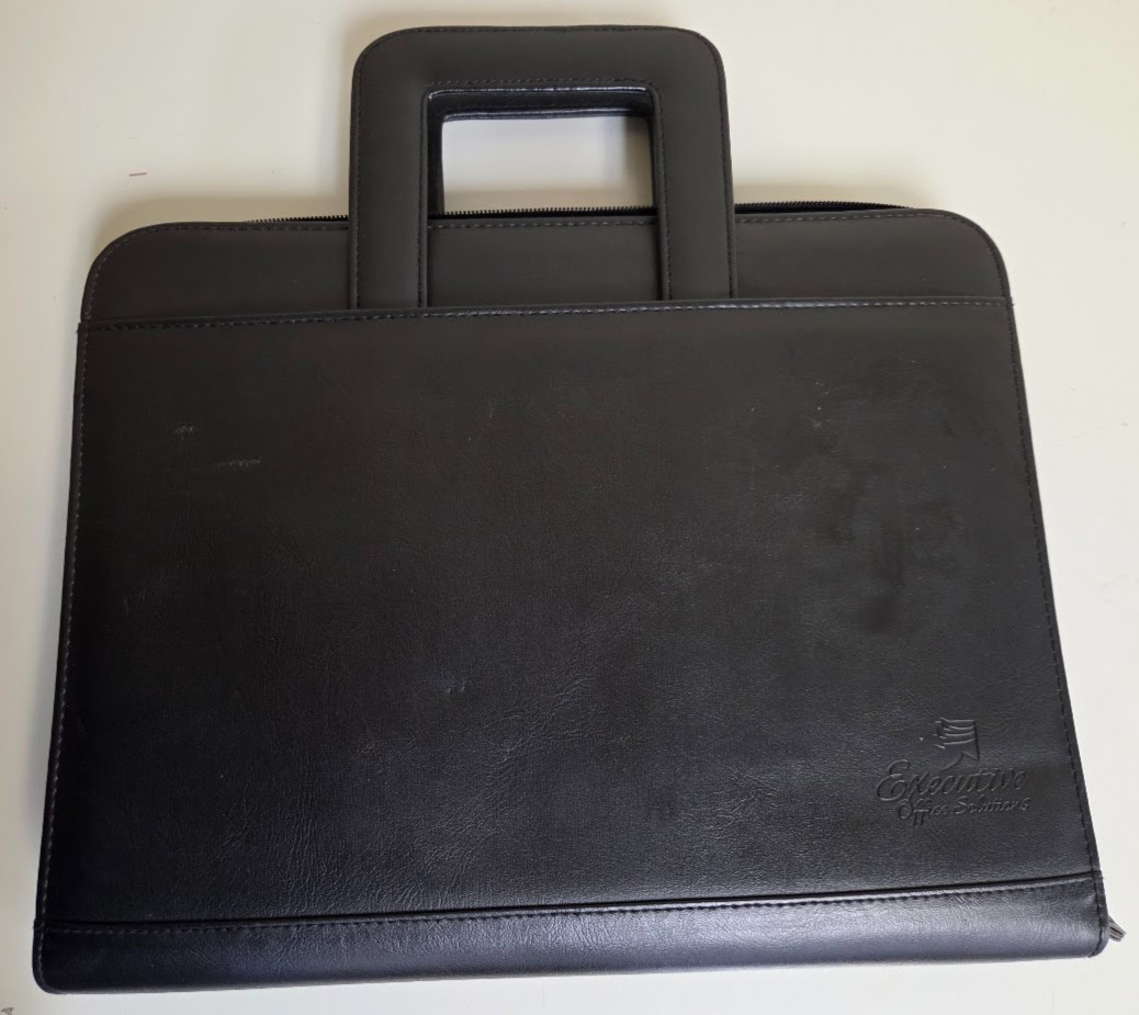 Executive Office Solutions Black Briefcase Handle Portfolio 