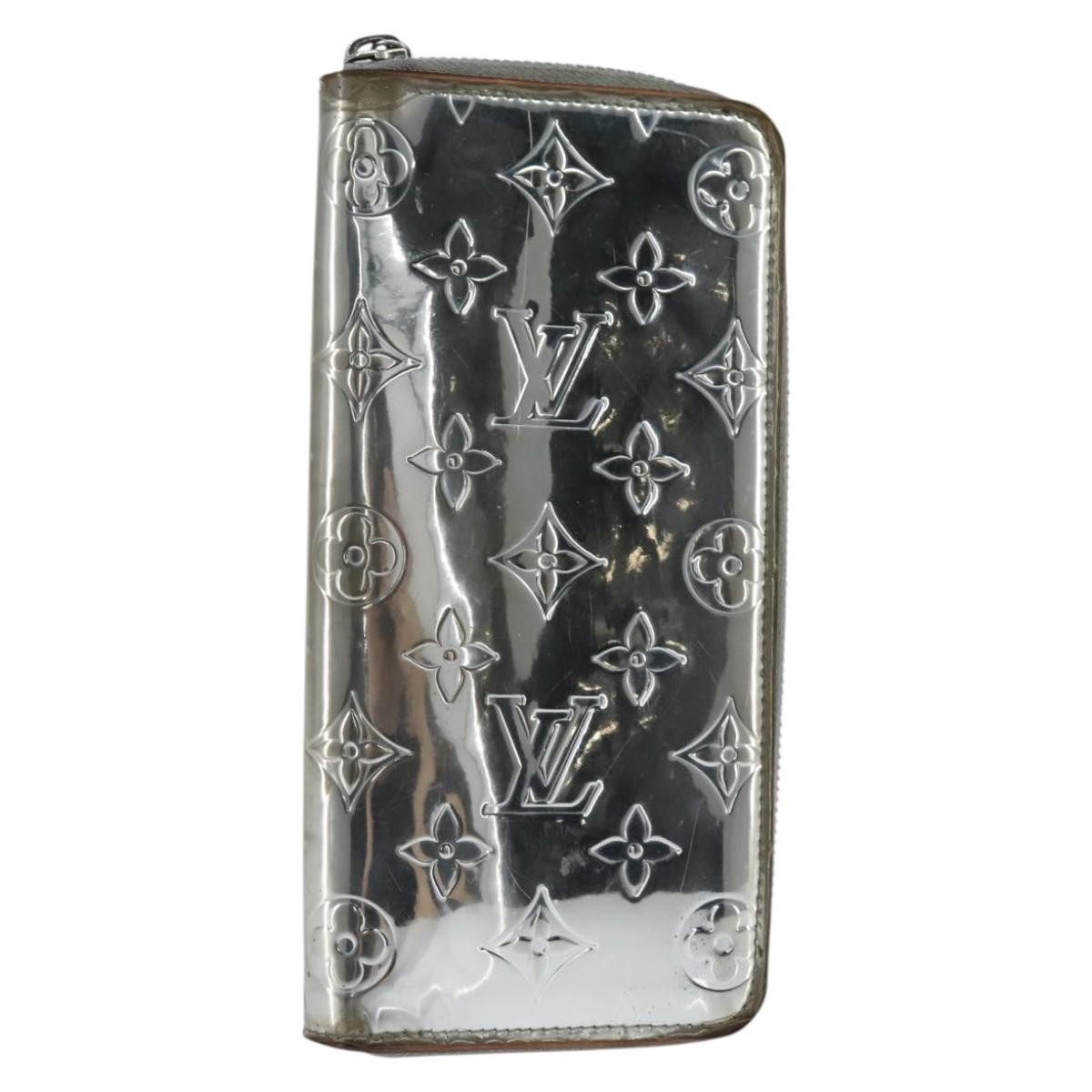 LOUIS VUITTON Mirror Zippy Wallet Vertical Wallet Silver M80808 LV