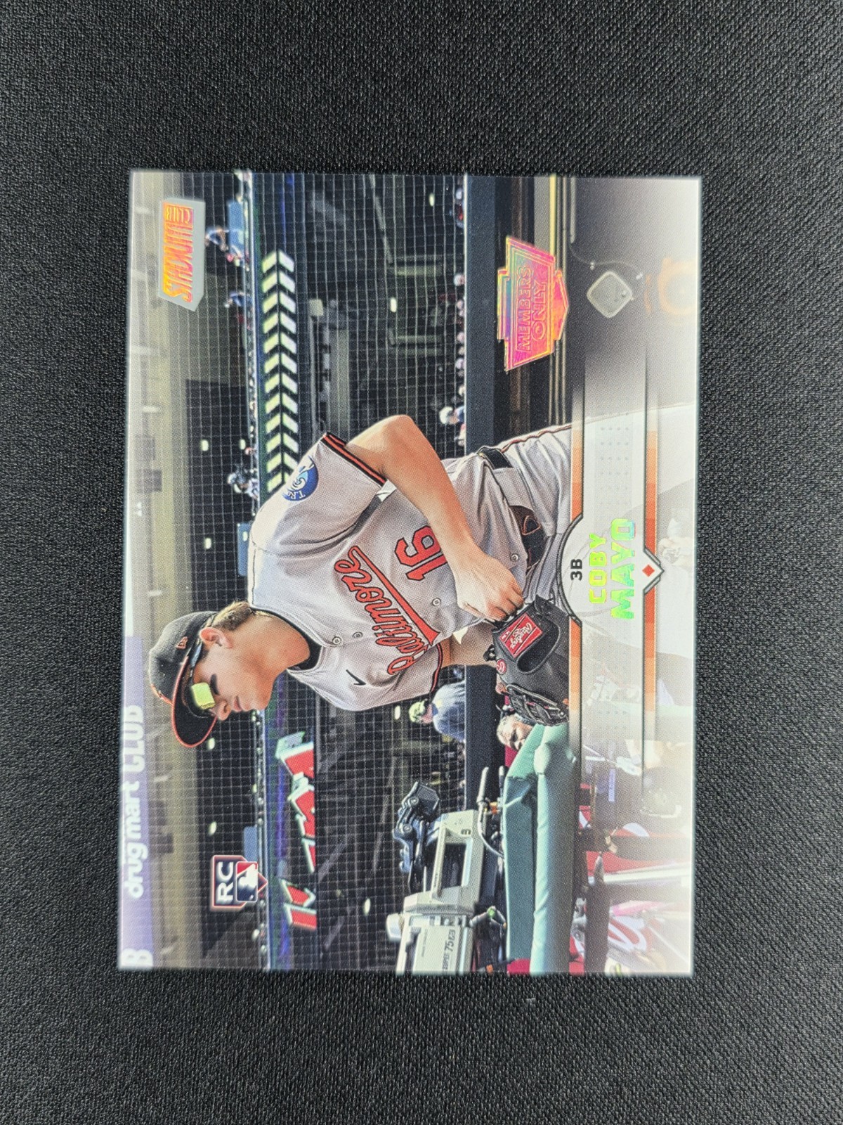 Coby Mayo 2025 Topps Stadium Club Members Only CASE HIT SSP RC #62 ORIOLES
