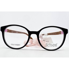 K'NEX Eyeglass Frames Kids Black Pink Beige Round KN017-3 47-17-115