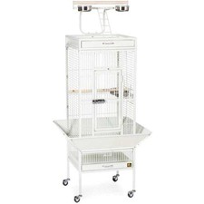 Wrought Iron Select Bird Cage - Steel Cage with Rolling Stand and Seed Guards...