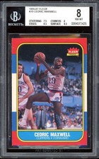 Cedric Maxwell Card 1986-87 Fleer #70 BGS 8