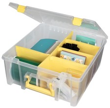 6990JY Super Satchel Double Deep Compartment Box Art Storage Yellow 1 Pack